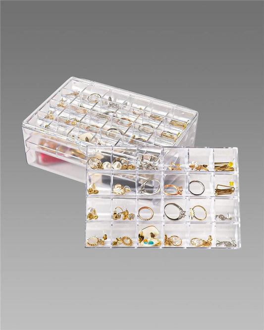 24-Grid Plastic Accessories Storage Box