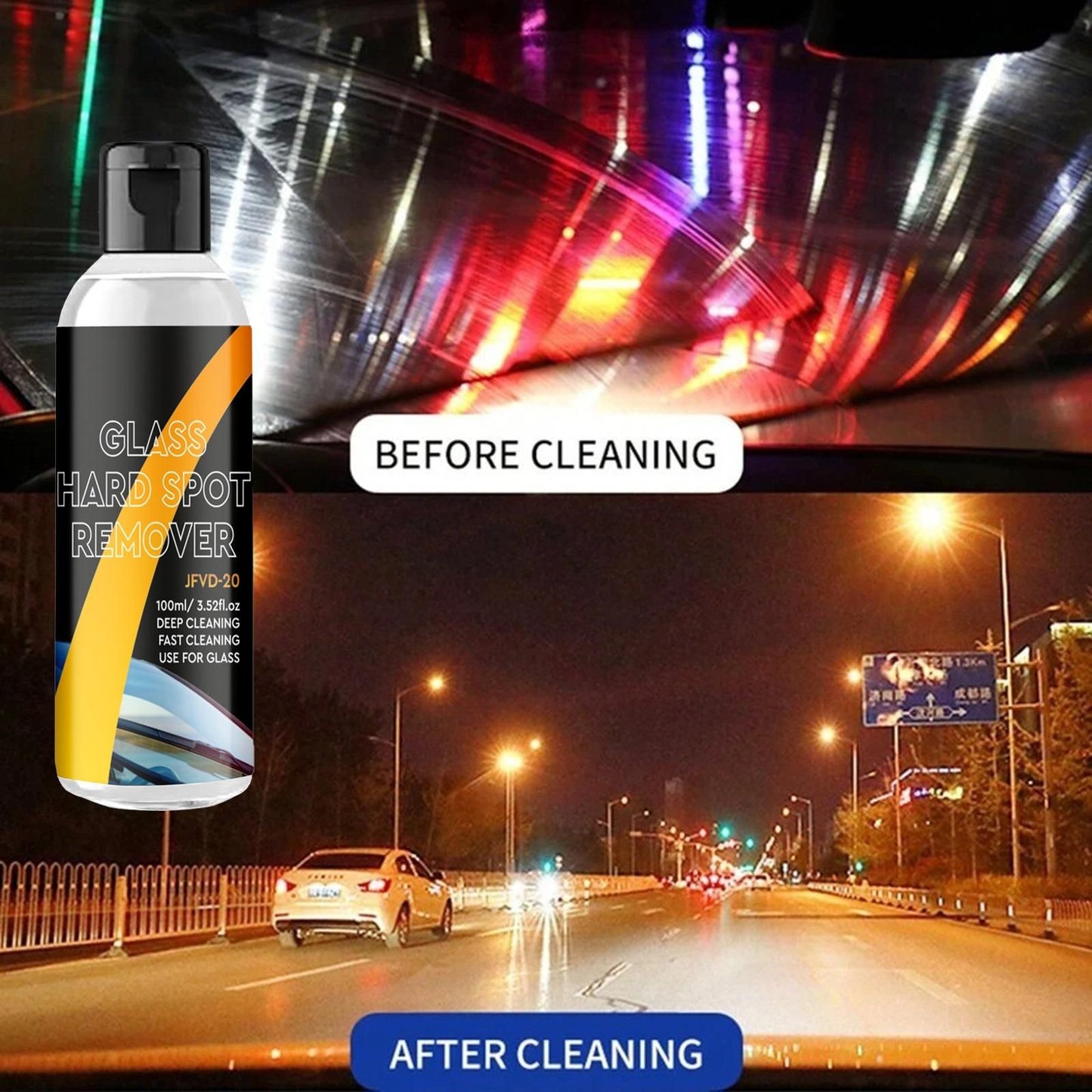 Car Glass Oil Film Cleaner – Stain Remover & Windscreen Cleaning Paste (Pack of 2)