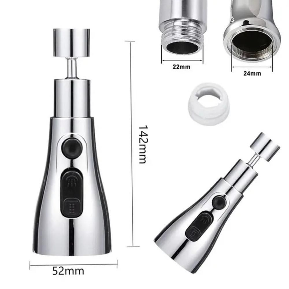 3-Modes Kitchen Sink Faucet – Adjustable Spray, Easy Rotation & Water-Saving Design