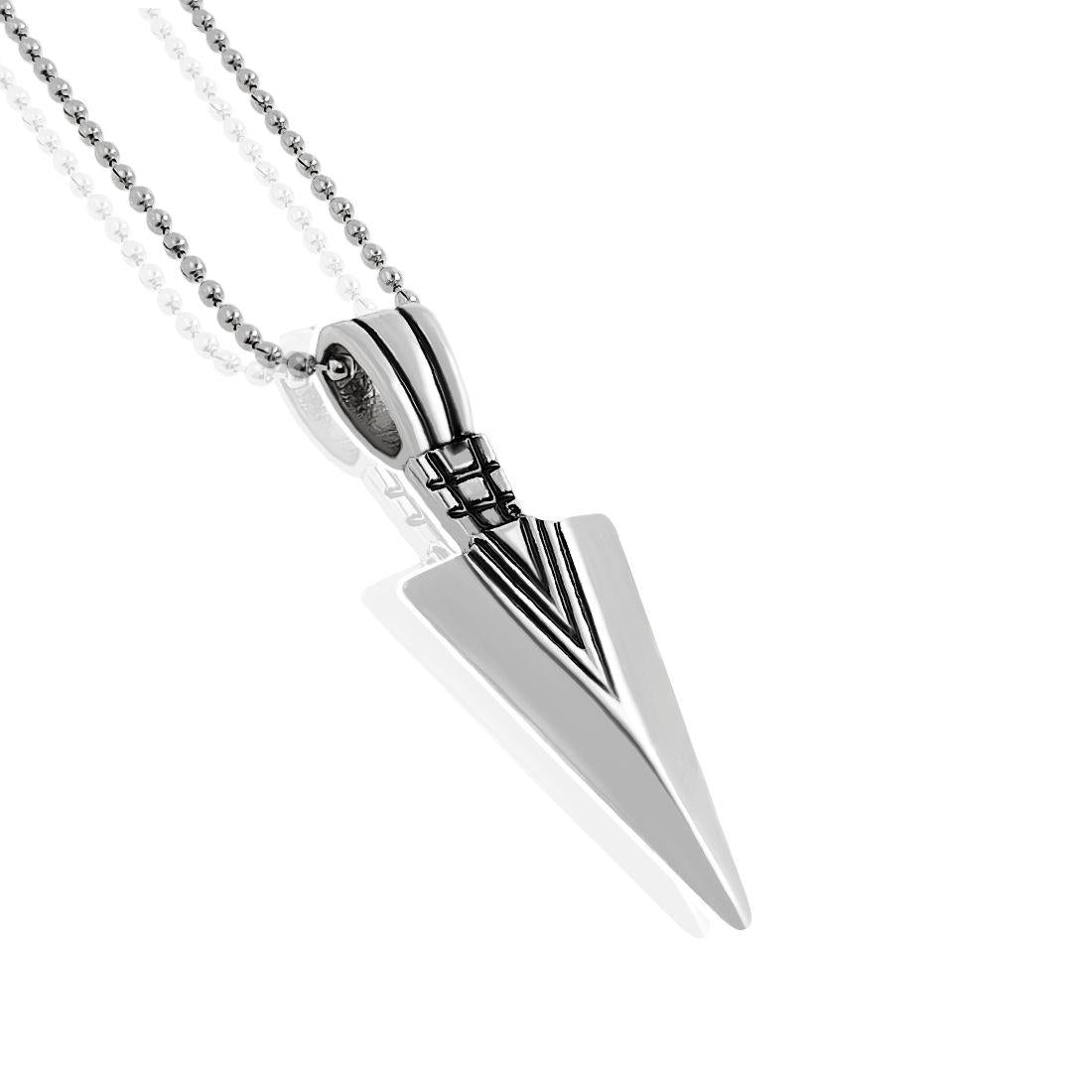 Saizen Arrow Silver Locket Pendant – Stylish Alloy Necklace for Men