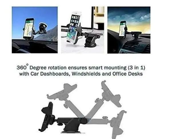 Revolex Zoom Star Pro Car Mobile Holder – Dashboard Mount, Black