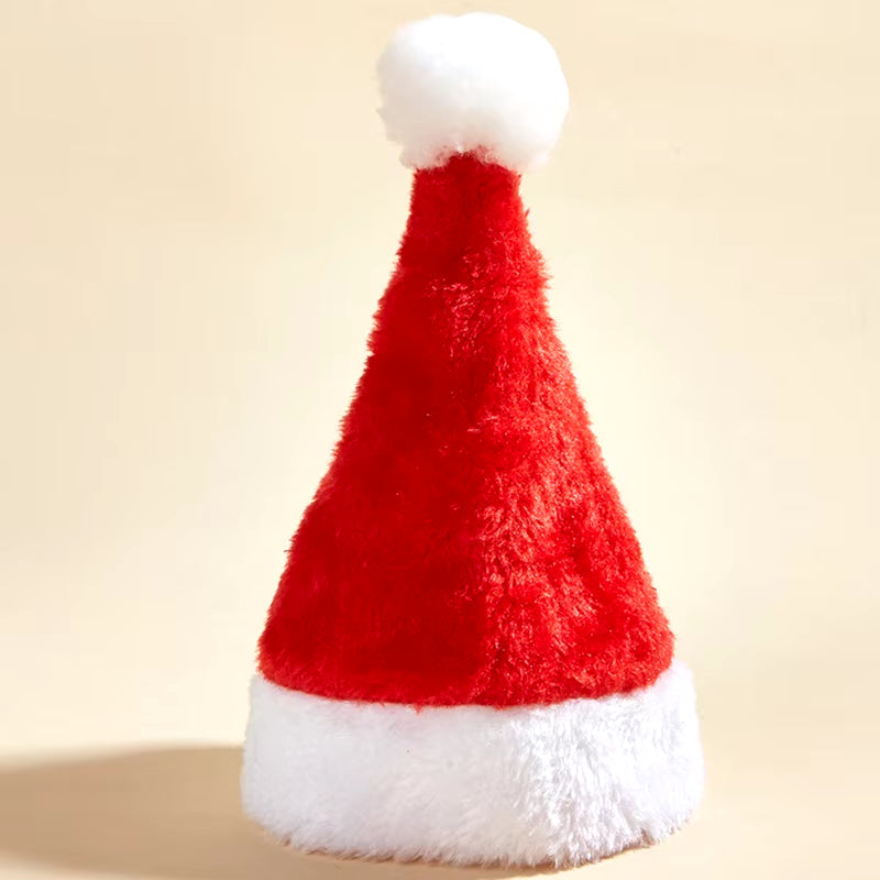 Christmas Dog Clother Pet Cat Dog Christmas Hat Cap Plush Santa Hat Merry Christmas Decorations for Small Medium Dog Dog Supplie