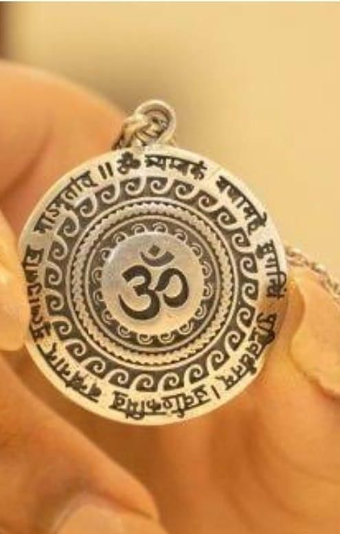 OM Mantra Pendant – Silver Stainless Steel Spiritual Necklace