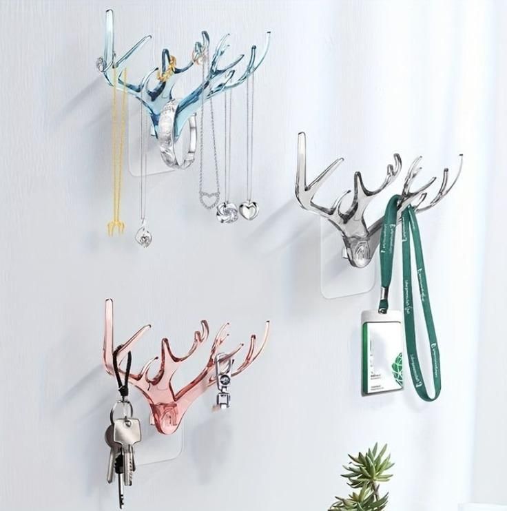 Deer Horns Antler Shaped Storage Hook Wall