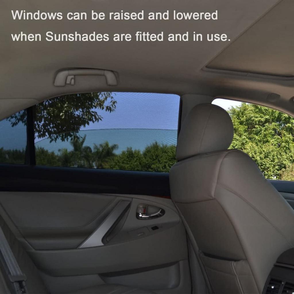 Universal Car Side Window Sun Shade – UV Protection Mesh Curtain (Pack of 4, Front & Rear)