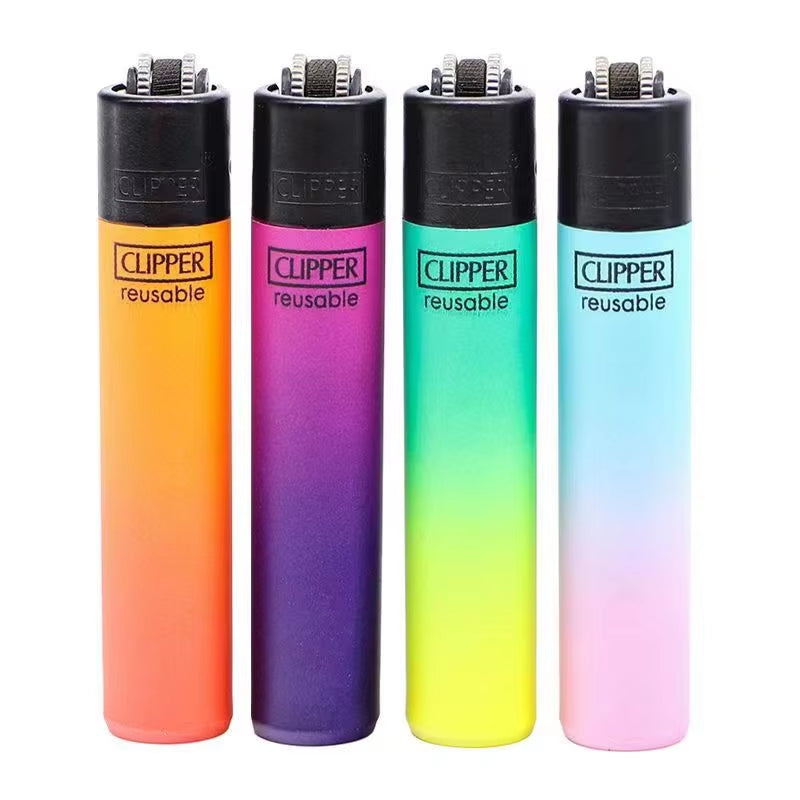 Clipper Original Grinding Wheel Flint Ignition Lighter Open Flame Torch Gas Lighters Use Collection Gift 1 Box 24 Pieces